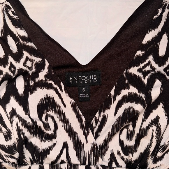 Enfocus Studio Brown and Off White Mini Dress - Picture 6 of 9